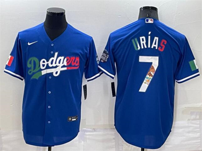 Men's Los Angeles Dodgers Customized Royal Mexico Cool Base Stitched Baseball Jersey Men's Los Angeles Dodgers Customized Royal Mexico Cool Base Stitched Baseball Jersey